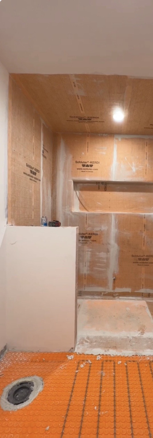 Bathroom Remodel — Waterproofing — In Progress